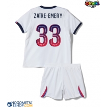 Otroški Nogometni dresi Paris Saint-Germain Warren Zaire-Emery #33 Gostujoči 2026-27 Kratek Rokav (+ Kratke hlače)